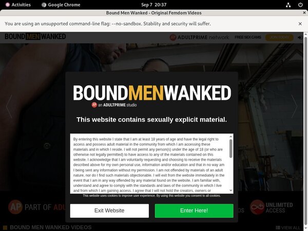 Boundmenwanked.com Website Password