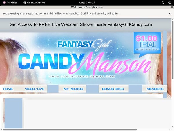 Candymanson Sign Up Form