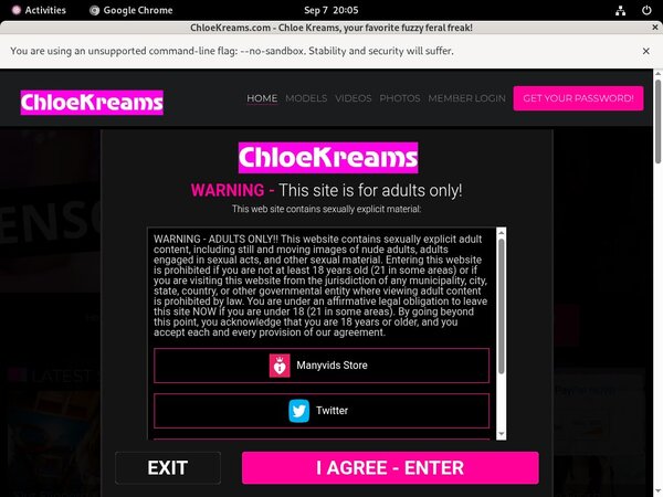 Chloekreams.com Allow Paypal