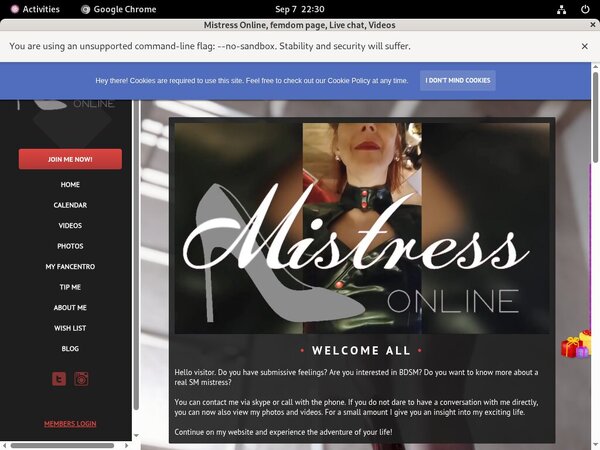 How To Get On MistressOnline For Free