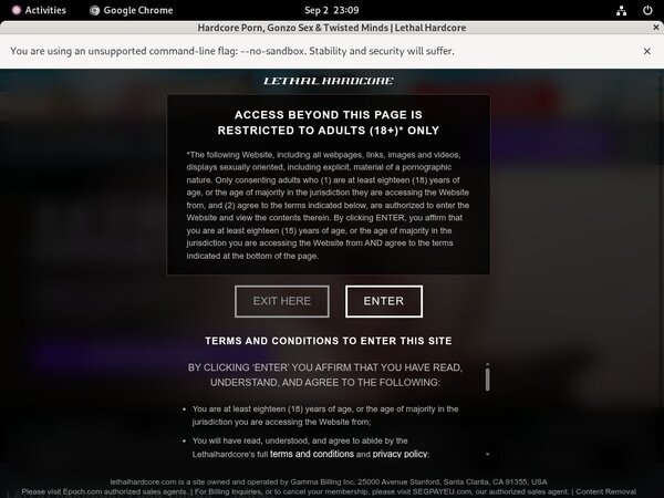 Lethal Hardcore Login Details
