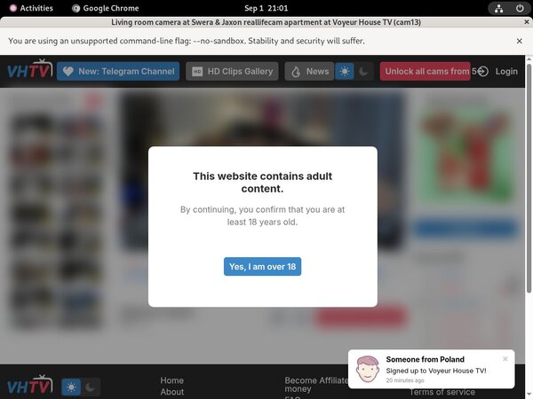 TV House Voyeur Login Account
