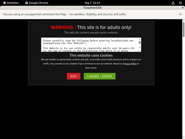 Texas Patti New Password